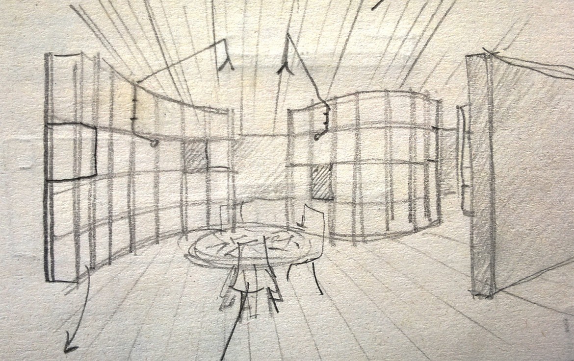 Boceto almacenaje biblioteca
