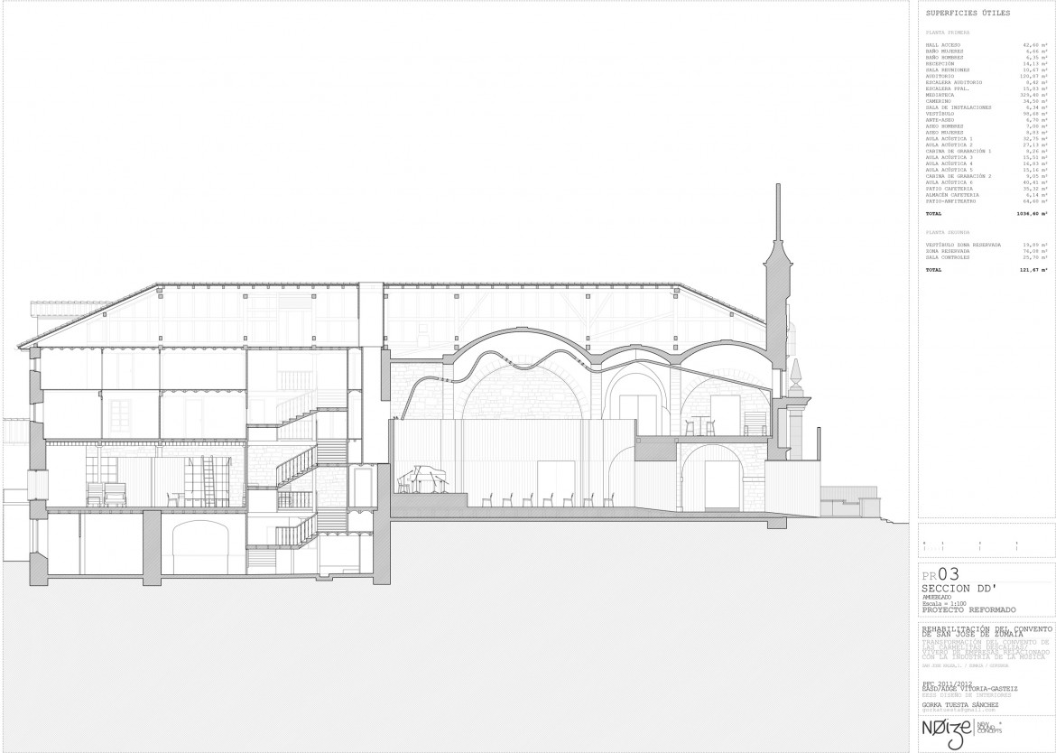 Sección iglesia / auditorio