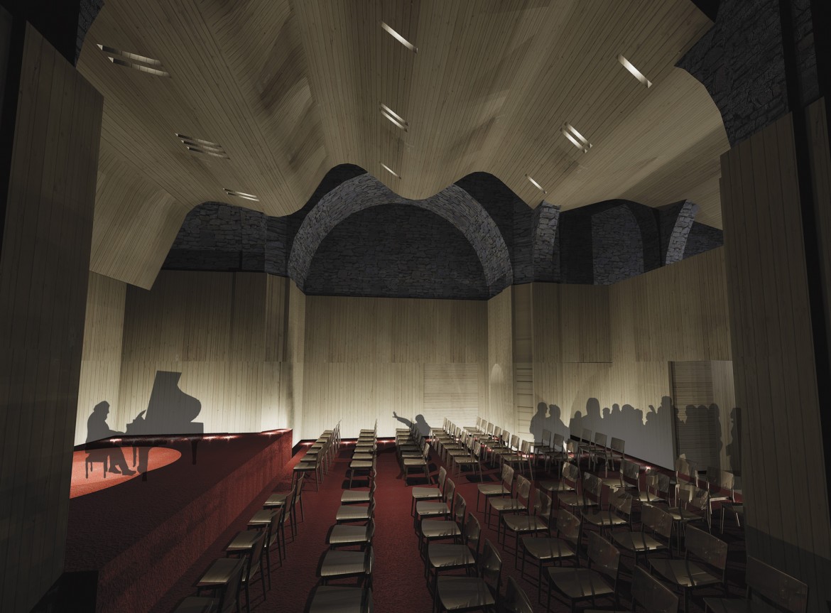 Vista interior iglesia / auditorio